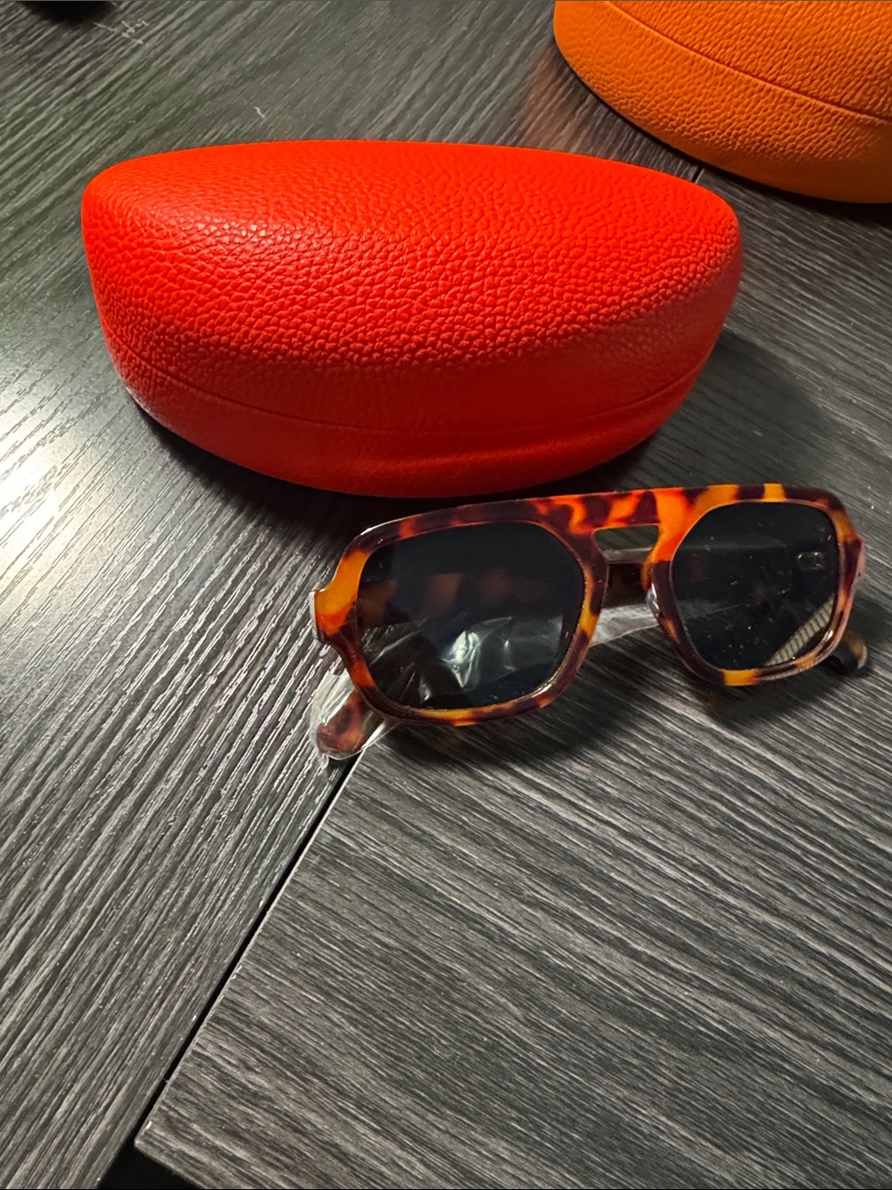 Tortoiseshell Sunglasses with Dark Lenses